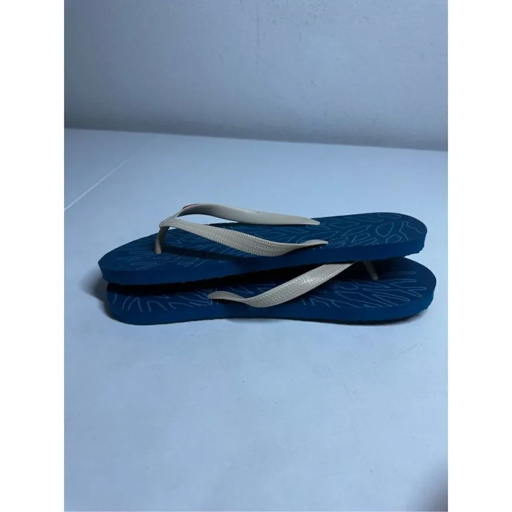 Koa kea  Men Flip Flop Sandals White Synthetic Slip On Size 11.5 Medium